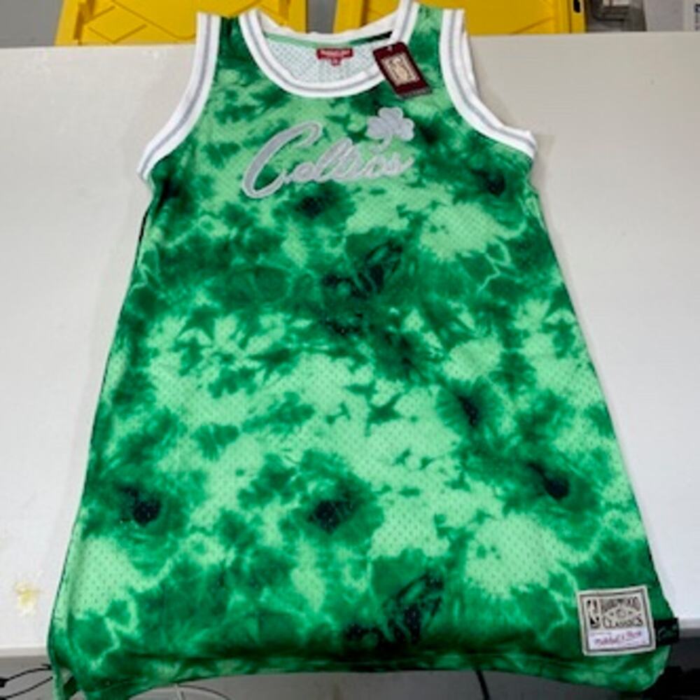 Boston Celtics Mitchell & Ness Women's Tie-Dye Tank Dress